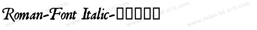 Roman-Font Italic字体转换